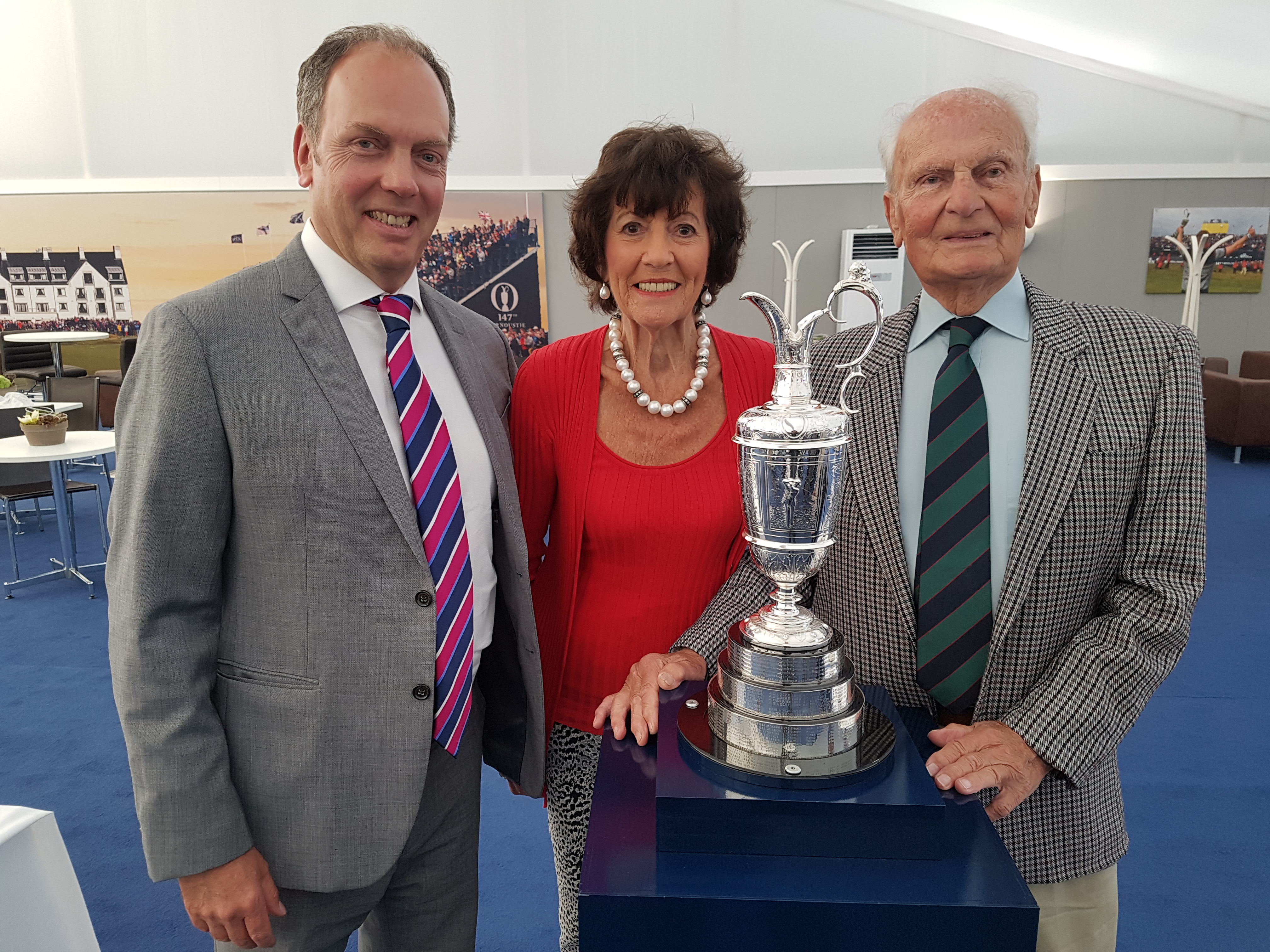Allan Heron, and a member of the AGW since 1959, accompanied by his wife, Elizabeth and son, Lindsay.