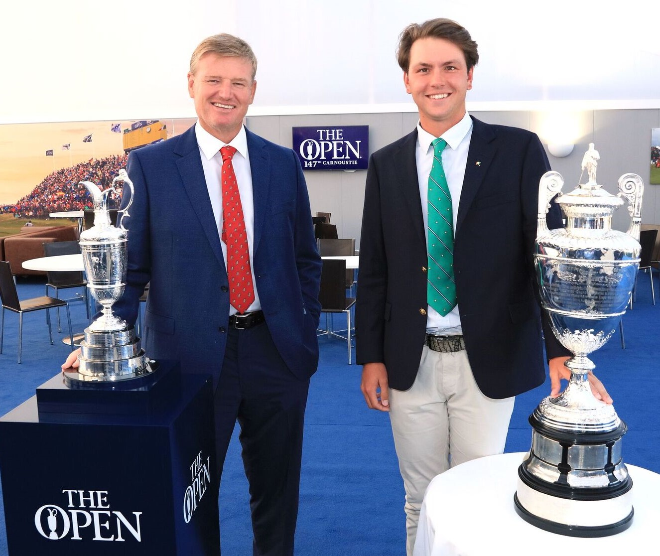 Double Open winner Ernie Els and his Amateur champion nephew, Jorvan Rebula. (Photo - With thanks to Dave Cannnon)