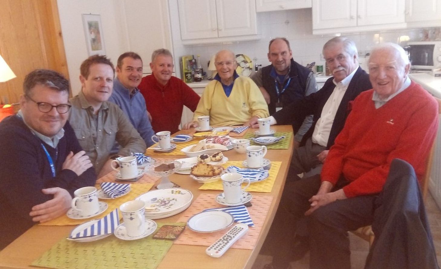 AGW members surpise Renton Laidlaw with a visit during Alfred Dunhill Links week.