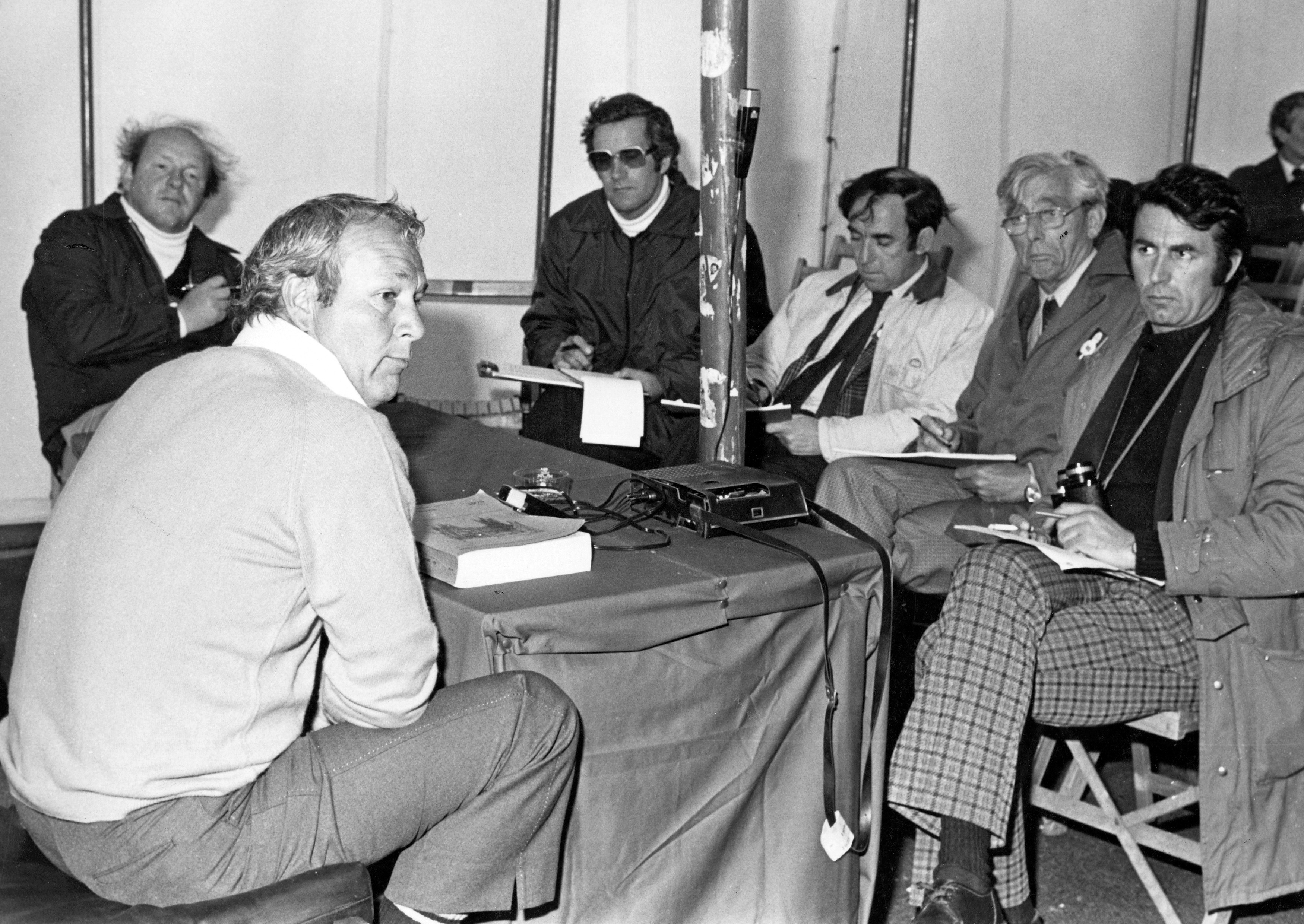 Arnold Palmer with (LtoR) Norman Mair, Mark Wilson, Ron Wills, Jack Statter and Michael McDonnell..