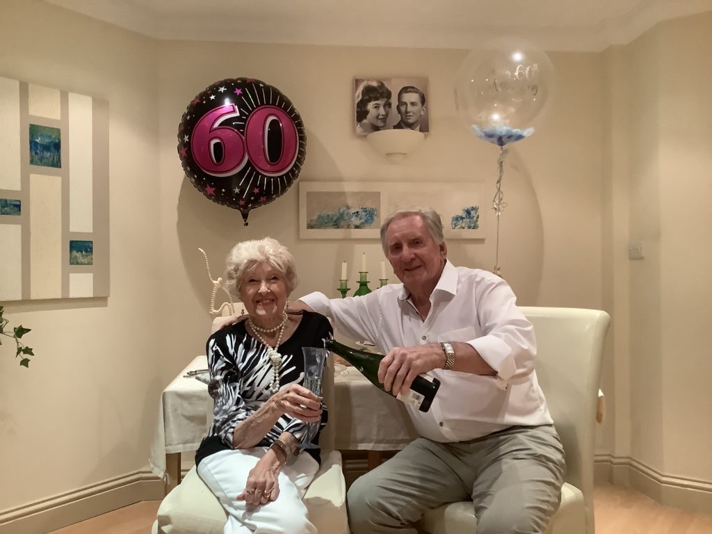 Bryan Potter and his wife Shirley (2019) celebrating 60th wedding