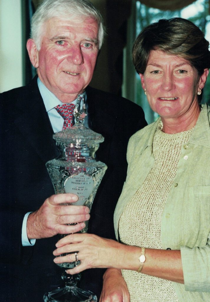 Colm and his wife, Helen at the Powerscourt GC awards night in 2002.