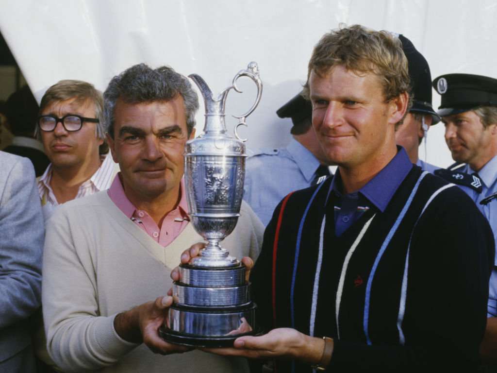 Dave Musgrove with Sandy Lyle in capturing the 1995 Open Championship