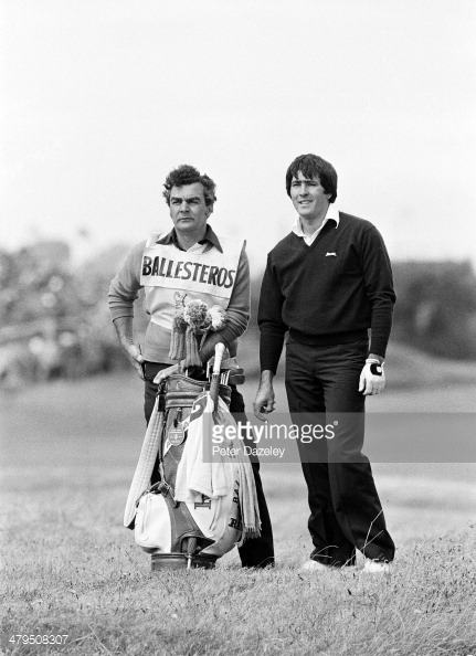Dave Musgrove with Seve during the Open Championship
