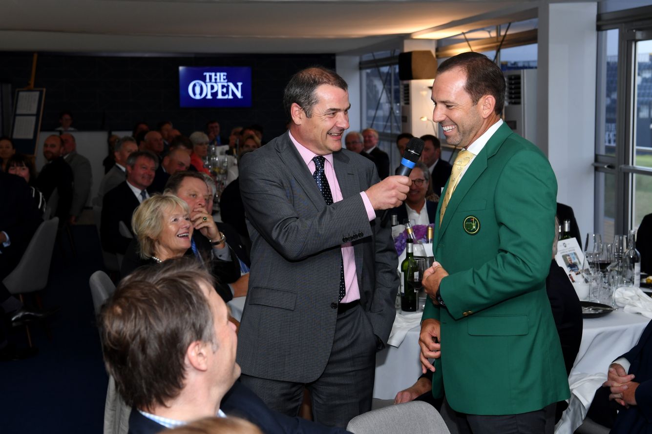 during a practice round prior to the 146th Open Championship at Royal Birkdale on July 18, 2017 in Southport, England.