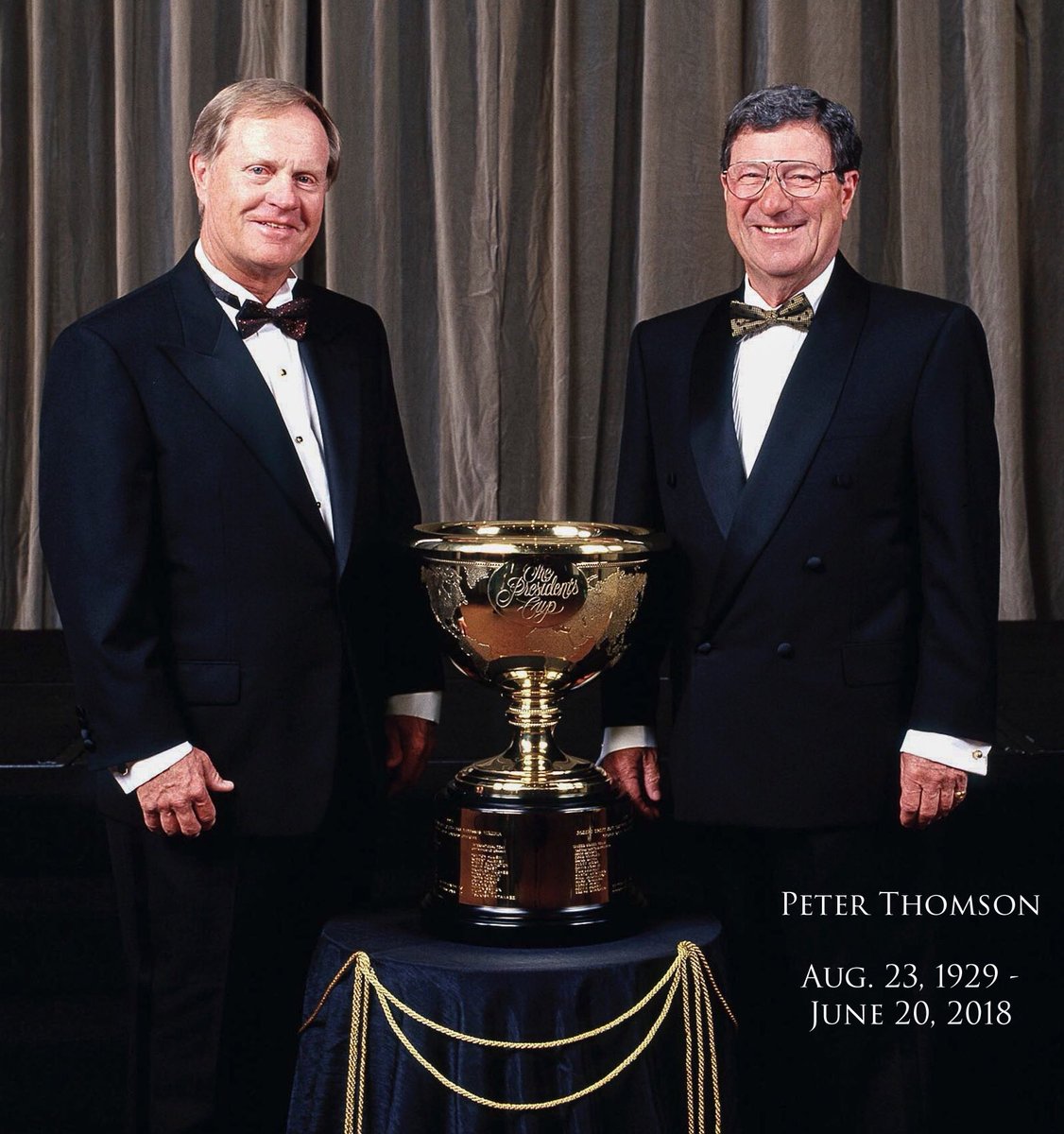 Jack Nicklaus with Peter Thomson 1998 Presidents Cup