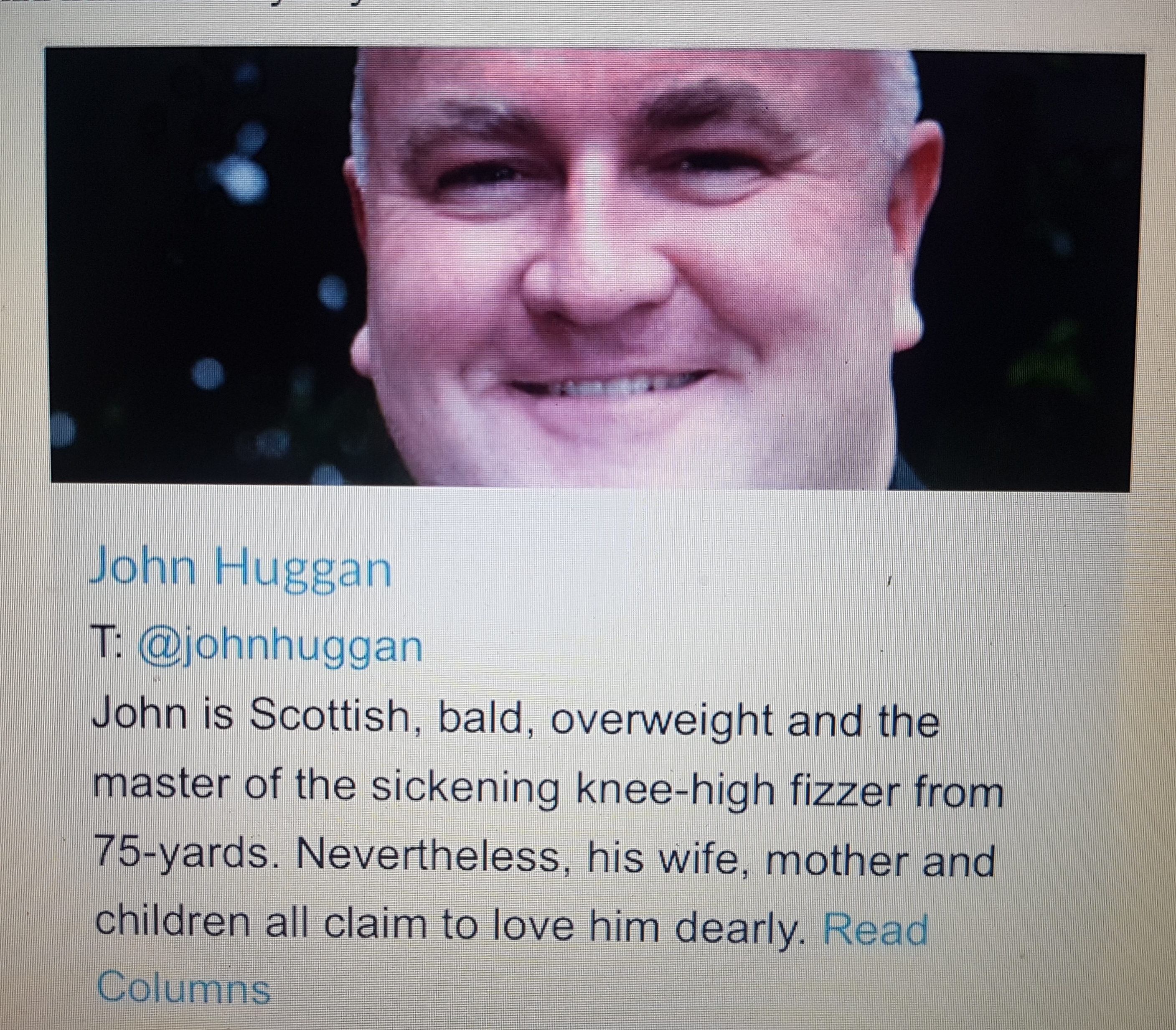 John Huggan - 2017 December Newsletter