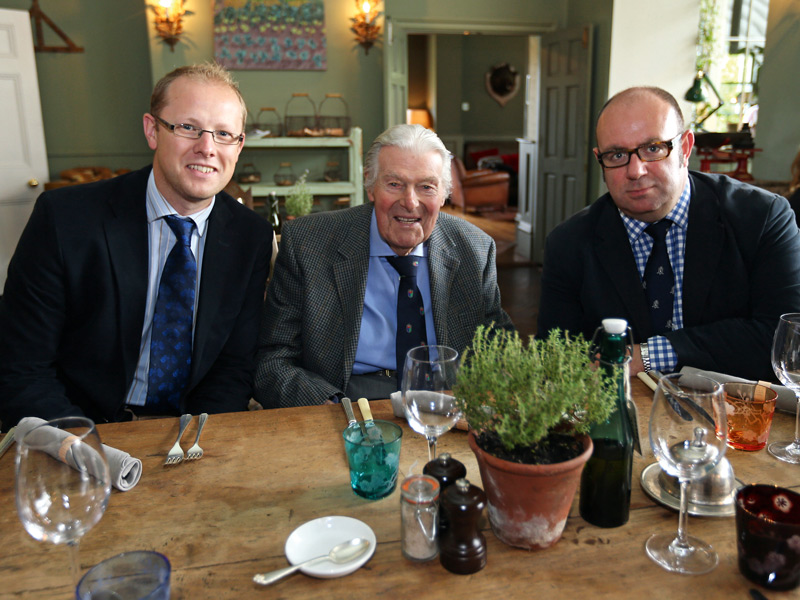 Neil Tappin and MIke Harris in the company of John Jacobs in 2012.