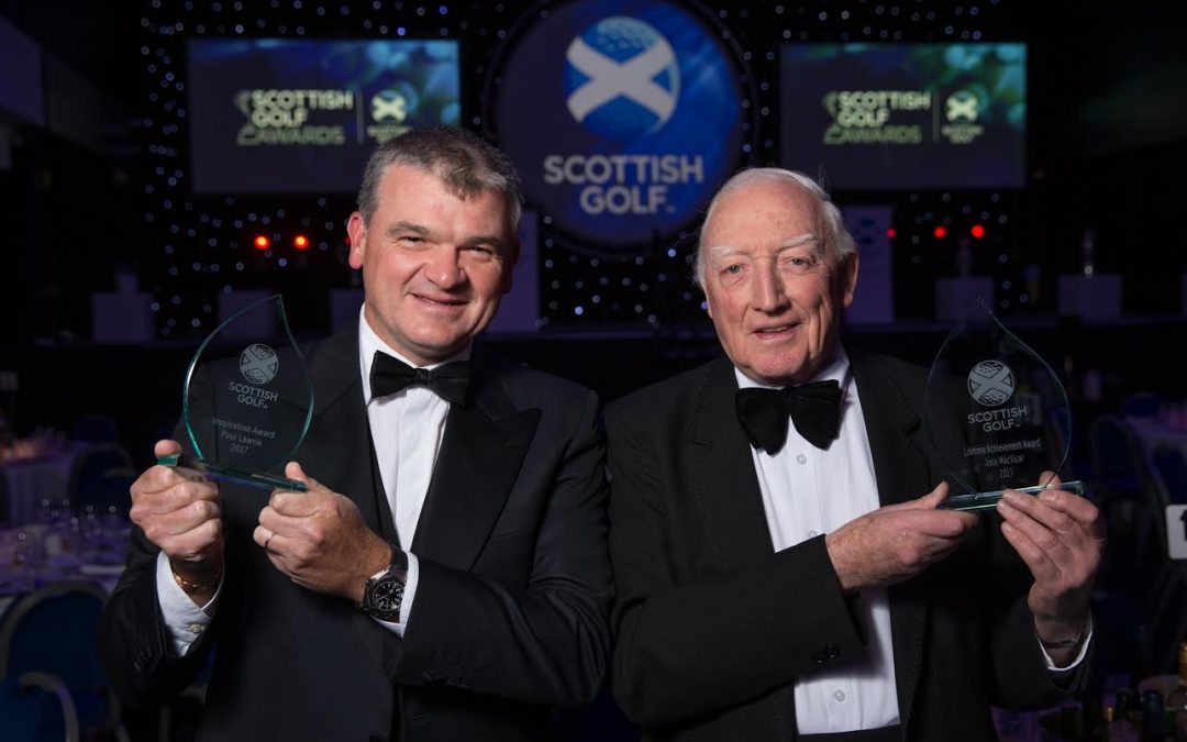 Jock MacVicar – Honoured With Lifetime Achievement Award At 2017 Scottish Golf Awards Dinner.