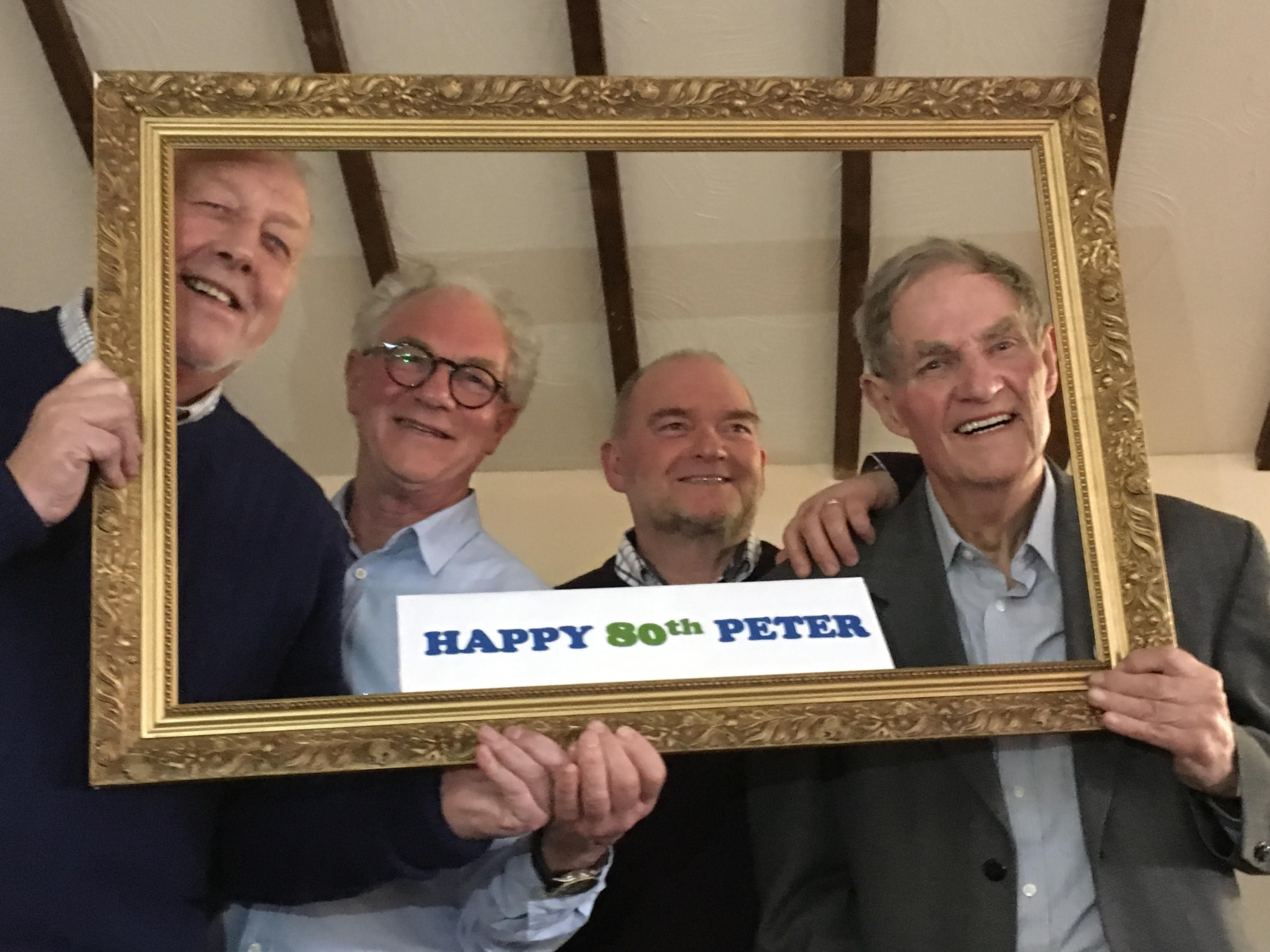Peter’s 80th - Fellow Farrington (left to right) Ron Grew, Tim Pierce, Paul Harwood and Peter Godsiff.