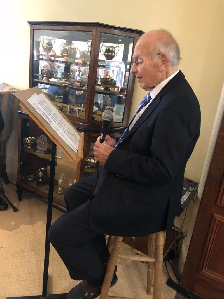 Renton Laidlaw delivering the eulogy at the funeral of Mark Wilson