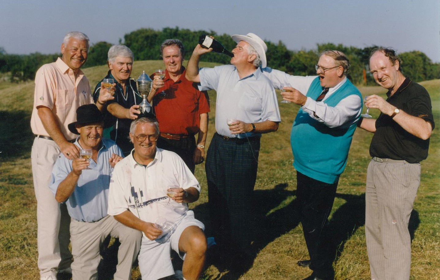 Pad Ruddy (r) celebrates with the winning Ireland team.